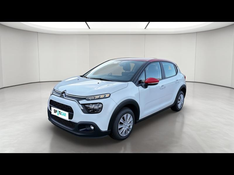 Occasion CITROEN C3 1.5 BlueHDi 100ch S&S Feel E6.d 2022 Blanc Banquise (O) - Rouge Aden 12490 € à Nancy