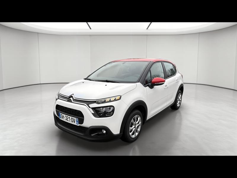 Occasion CITROEN C3 1.5 BlueHDi 100ch S&S Feel E6.d 2022 Blanc Banquise (O) - Rouge Aden 9890 € à Nancy