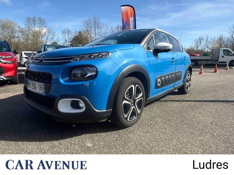 Used CITROEN C3 PureTech 82ch Shine 2017 Cobalt Blue - Blanc Opale € 8990 in Nancy