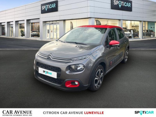 Occasion CITROEN C3 PureTech 110ch Shine S&S E6.d-TEMP 2019 Gris Platinium - Rouge Aden 13 490 € à Lunéville