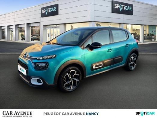 Occasion CITROEN C3 1.2 PureTech 110ch S&S Shine 124g 2020 Spring Blue (M) - Noir Onyx 9 290 € à Lunéville