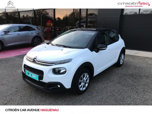 Occasion CITROEN C3 ESSENCE 82 CV Feel GARANTIE 12 MOIS 2017 Blanc Banquise - Noir Onyx 11 790 € à Haguenau