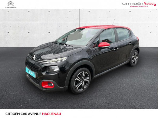 Occasion CITROEN C3 PureTech 82ch Feel 2018 Noir Perla Nera - Rouge Aden 12 200 € à Haguenau