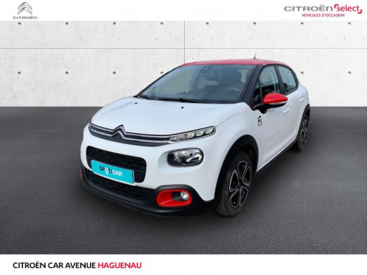 Occasion CITROEN C3 PureTech 82ch Graphic S&S E6.d 2019 Blanc Banquise - Rouge Aden 12 990 € à Haguenau