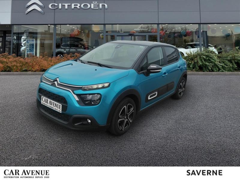 Occasion CITROEN C3 1.2 PureTech 83 Feel Pack GPS Radar de recul 2021 Spring Blue (M) - Noir Onyx 14389 € à Saverne