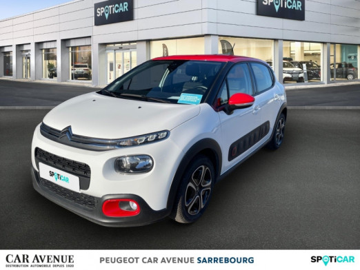 Used CITROEN C3 PureTech 82ch Shine S&S E6.d 2019 Blanc Banquise - Rouge Aden € 11,900 in Sarrebourg