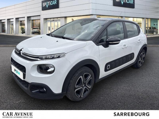 Occasion CITROEN C3 PureTech 82ch Shine S&S E6.d 2019 Blanc Banquise - Noir Onyx 9 990 € à Sarrebourg