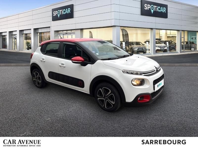Occasion CITROEN C3 PureTech 82ch Shine S&S E6.d 2019 Blanc Banquise - Rouge Aden 9900 € à Sarrebourg