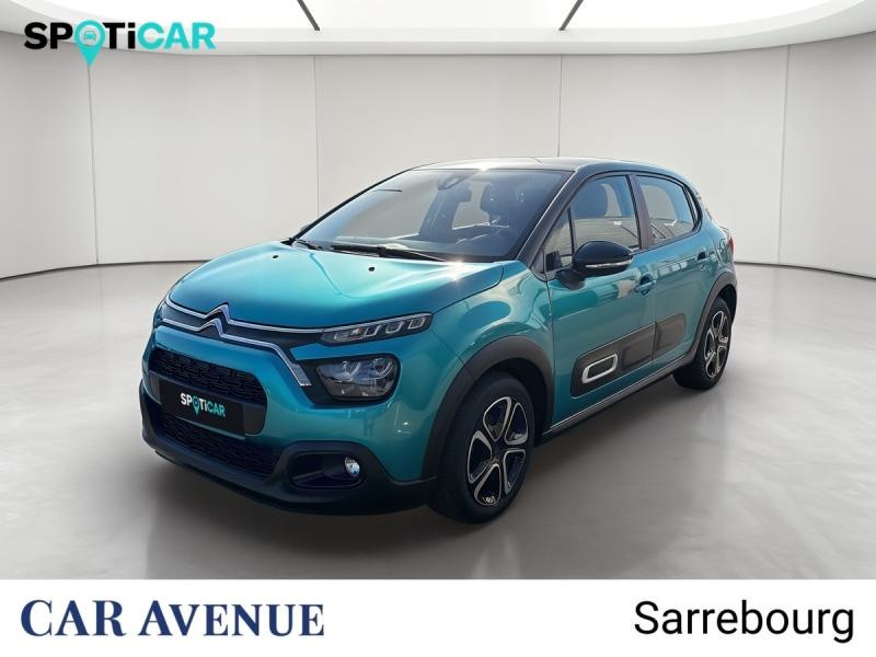 Occasion CITROEN C3 1.2 PureTech 83ch S&S Feel Pack 2021 Spring Blue (M) - Noir Onyx 10750 € à Sarrebourg