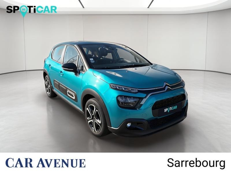 Occasion CITROEN C3 1.2 PureTech 83ch S&S Feel Pack 2021 Spring Blue (M) - Noir Onyx 10750 € à Sarrebourg