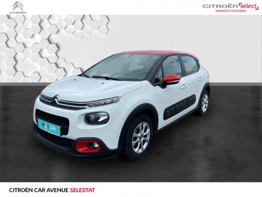 Occasion CITROEN C3 BlueHDi 100ch Feel S&S 2018 Blanc Banquise - Rouge Aden 12 990 € à Sélestat