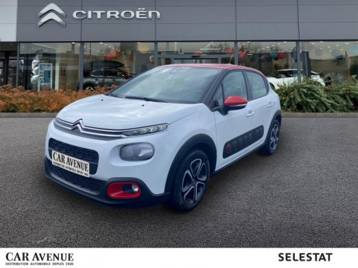 Occasion CITROEN C3 82 Shine Gps Carplay Caméra Régul 8900 kms !! 2019 Blanc Banquise - Rouge Aden 14 990 € à Sélestat