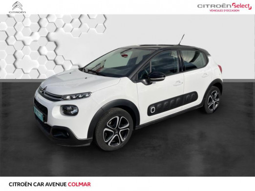 Occasion CITROEN C3 PureTech 82ch Shine 2018 Blanc Banquise - Noir Onyx 11 990 € à Colmar