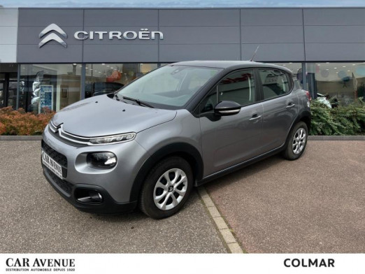 Occasion CITROEN C3 PureTech 82ch Feel S&S E6.d-TEMP 2018 Gris Acier - Noir Onyx 12 690 € à Colmar