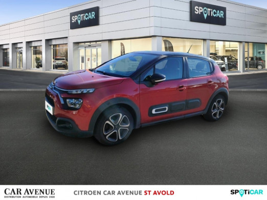 Occasion CITROEN C3 1.2 PureTech 83ch S&S Feel Pack 2021 Blanc Banquise (O) - Rouge Aden 11 998 € à Longeville-lès-Saint-Avold