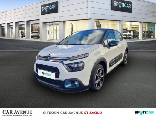 Occasion CITROEN C3 1.5 BlueHDi 100ch S&S Feel Pack E6.d 2021 Blanc Banquise (O) - Bleu Emeraude 11 991 € à Longeville-lès-Saint-Avold