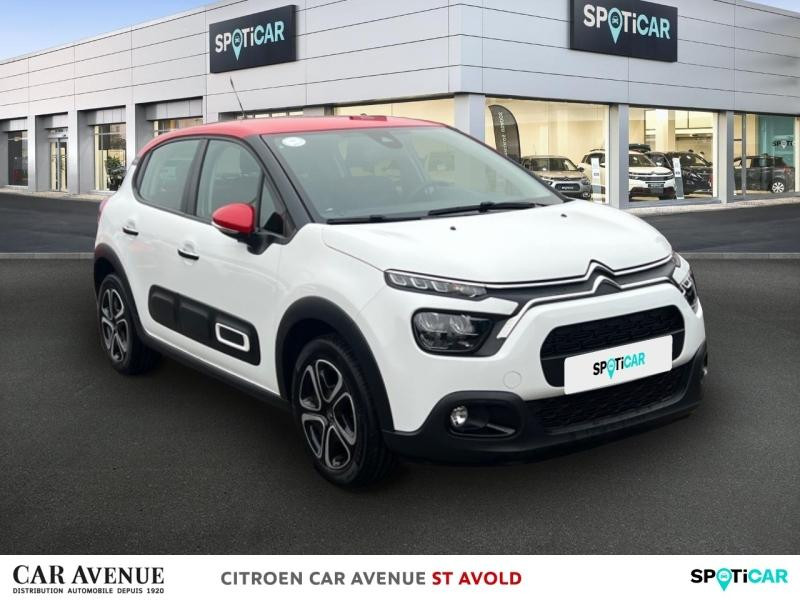 Used CITROEN C3 1.2 PureTech 83ch S&S Shine 2023 Blanc Banquise (O) - Rouge Aden € 12990 in Longeville-lès-Saint-Avold