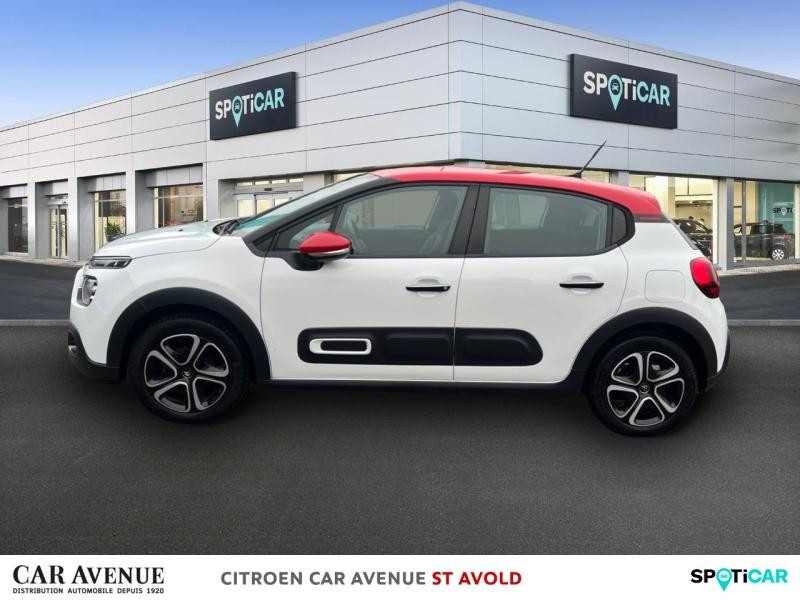 Used CITROEN C3 1.2 PureTech 83ch S&S Shine 2023 Blanc Banquise (O) - Rouge Aden € 12990 in Longeville-lès-Saint-Avold