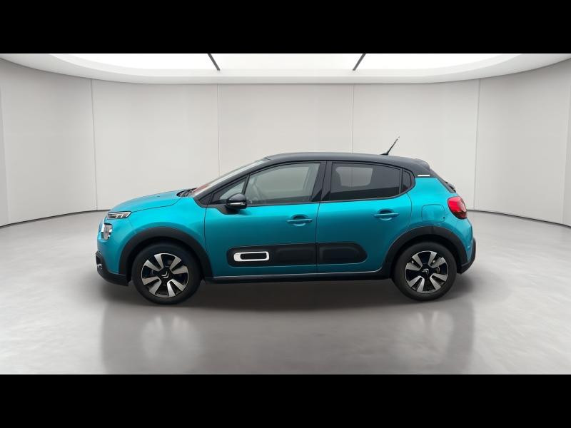 Used CITROEN C3 1.2 PureTech 110ch S&S Shine EAT6 2021 Spring Blue (M) - Noir Onyx € 13390 in Longeville-lès-Saint-Avold