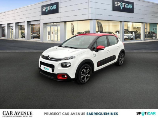 Occasion CITROEN C3 PureTech 82ch Graphic S&S E6.d 2019 Blanc Banquise - Rouge Aden 10 990 € à Sarreguemines