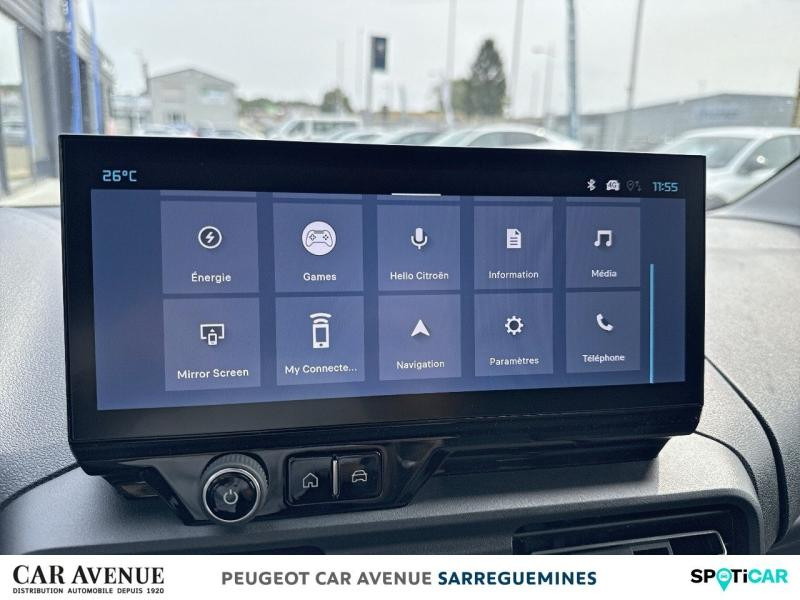 Occasion CITROEN Berlingo Van M 800kg Electrique 136ch Batterie 54 kWh 2025 Blanc Icy 31990 € à Sarreguemines