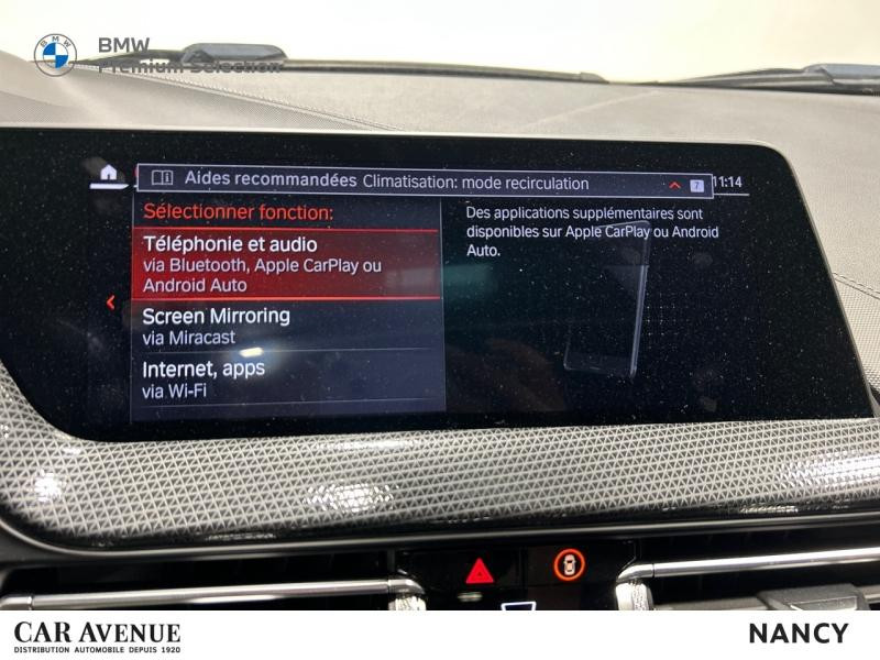 Occasion BMW Série 1 120iA 178ch M Sport DKG7 9cv 2021 Saphirschwarz métallisé 33949 € à Nancy