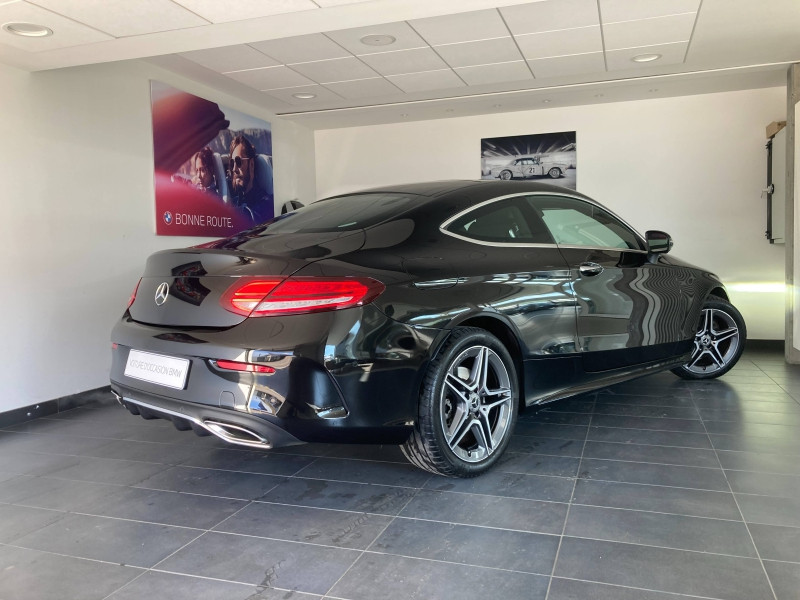 Occasion MERCEDES-BENZ Classe C Coupé 200 184ch AMG Line 9G Tronic 2019 Noir obsidienne métallisée 37900 € à Épinal