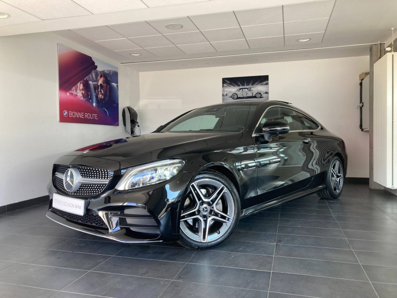 Occasion MERCEDES-BENZ Classe C Coupé 200 184ch AMG Line 9G Tronic 2019 Noir obsidienne métallisée 37900 € à Épinal
