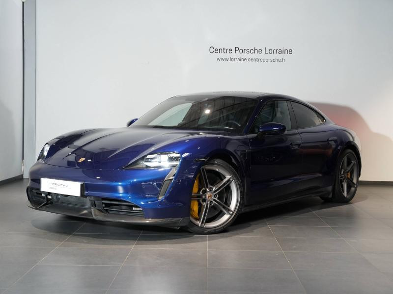 Occasion PORSCHE Taycan 761ch Turbo S MY21 2021 Bleu Gentiane métallisé 96900 € à Lesménils