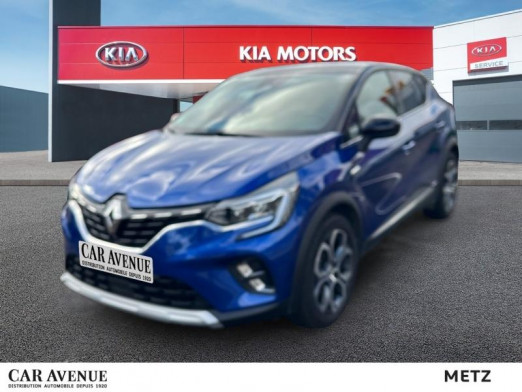 Occasion RENAULT Captur 1.6 E-Tech hybride 145ch Intens -21 Garantie 12 mois 2022 Bleu Iron/Noir Etoilé 17 990 € à Metz