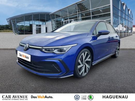 Occasion VOLKSWAGEN Golf 1.5 eTSI 130 R-Line DSG7 / GPS / Caméra / Sièges Chauffants / Feux LED / Régulateur Adaptatif 2021 Bleu Lapiz métallisée 27 989 € à Haguenau