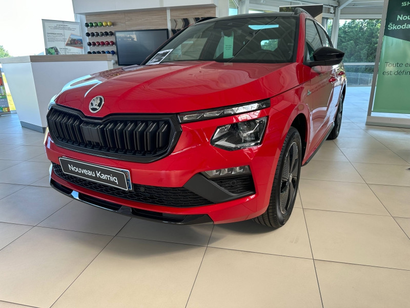 Occasion SKODA Kamiq 1.5 TSI 150 ch Monte-Carlo DSG7 Euro6d-AP / CAMERA / TOIT PANORAMIQUE / GPS / RADAR 2024 Rouge Velvet métallisé premium 31789 € à Haguenau