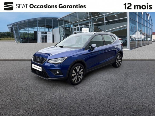 Occasion SEAT Arona 1.0 TSI 110 Xcellence DSG7 / GPS / Caméra / Feux LED / Jantes 17  Dynamic Machined 2021 Bleu Asphalte Métal/Toit Gris Magnétique 18 989 € à Haguenau