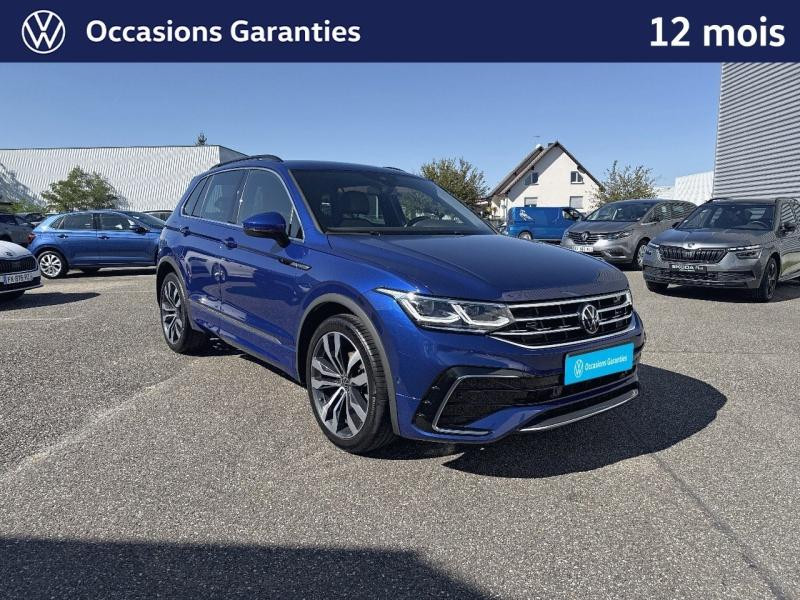 Occasion VOLKSWAGEN Tiguan 2.0 TDI 150 R-Line DSG7 / Amortisseurs DCC / Caméra 360 / Jantes 20  SUZUKA / Feux Matrix LED 2022 Bleu Lapiz métallisée 30989 € à Haguenau