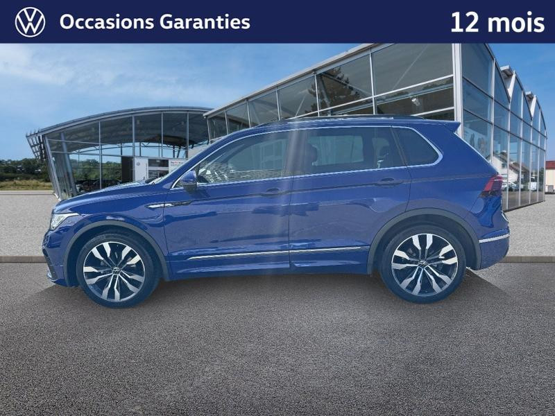 Occasion VOLKSWAGEN Tiguan 2.0 TDI 150 R-Line DSG7 / Amortisseurs DCC / Caméra 360 / Jantes 20  SUZUKA / Feux Matrix LED 2022 Bleu Lapiz métallisée 30989 € à Haguenau