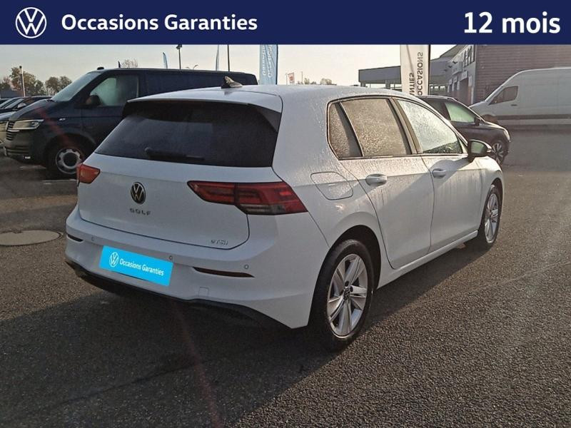 Occasion VOLKSWAGEN Golf 1.5 eTSI 150 Life Business 1st DSG7 / GPS / Caméra / Feux LED / Régulateur Adaptatif 2021 Blanc Pur 21489 € à Haguenau