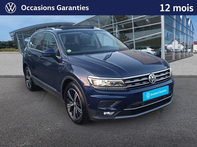 Used VOLKSWAGEN Tiguan 2.0 TDI 150 ch Carat Exclusive DSG7 / KEYLESS / APP CONNECT / SIEGES CUIRS ET CHAUFFANTS A ME 2018 Bleu Atlantique € 24989 in Haguenau