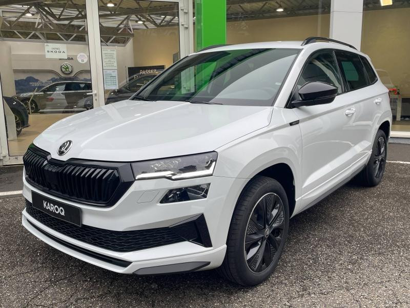 Used SKODA Karoq 1.5 TSI ACT 150ch Sportline DSG7 2025 Blanc Lune métallisée € 37489 in Haguenau