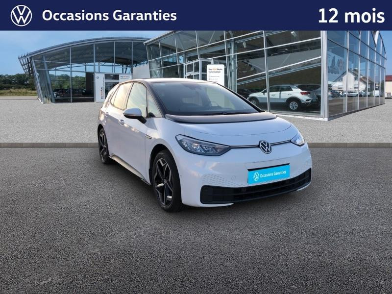 Occasion VOLKSWAGEN ID.3 204 ch Pro S 77 kWh Active / GPS / ACC / CAMERA / SIEGES ET VOLANT CHAUFFANTS / APP CONNECT 2023 Blanc Glacier Métal/Toit/Hayon Noir 21989 € à Haguenau