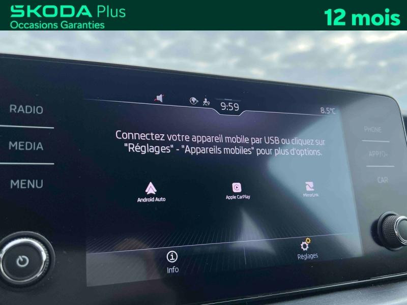 Occasion SKODA Kamiq 1.0 TSI Evo 110 Ambition / Smartlink / Feux LED / Aide au stationnement / Régulateur 2023 Bleu 17989 € à Haguenau