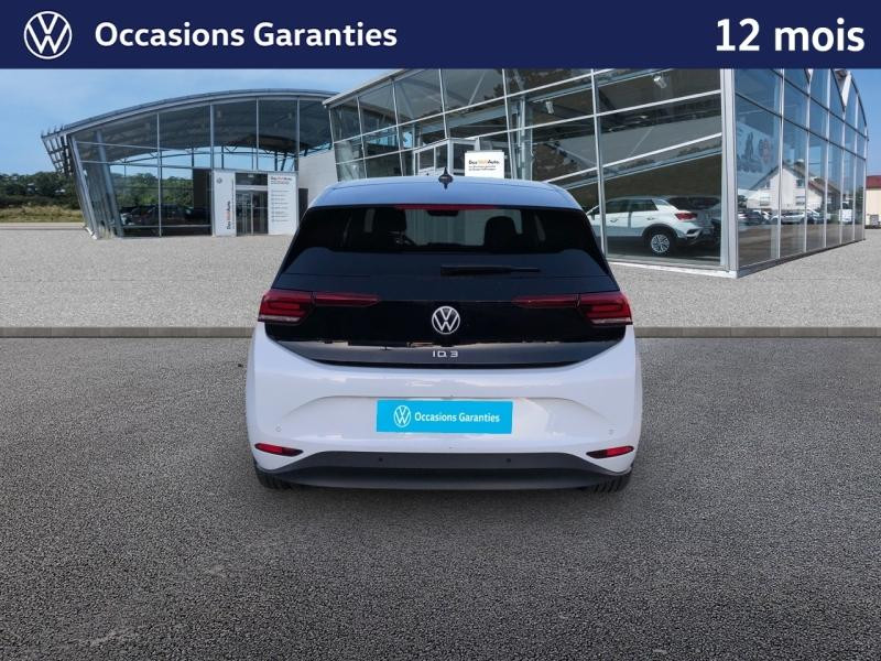 Occasion VOLKSWAGEN ID.3 204 ch Pro S 77 kWh Active / GPS / ACC / CAMERA / SIEGES ET VOLANT CHAUFFANTS / APP CONNECT 2023 Blanc Glacier Métal/Toit/Hayon Noir 21989 € à Haguenau