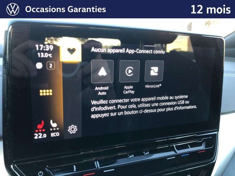 Occasion VOLKSWAGEN ID.4 174Cch Pro 77 kWh Life Plus / ACC / GPS / CAMERA / SIEGES CHAUFFANTS / APP CAR PLAY 2022 Bleu Crépuscule Métallisée 27489 € à Haguenau