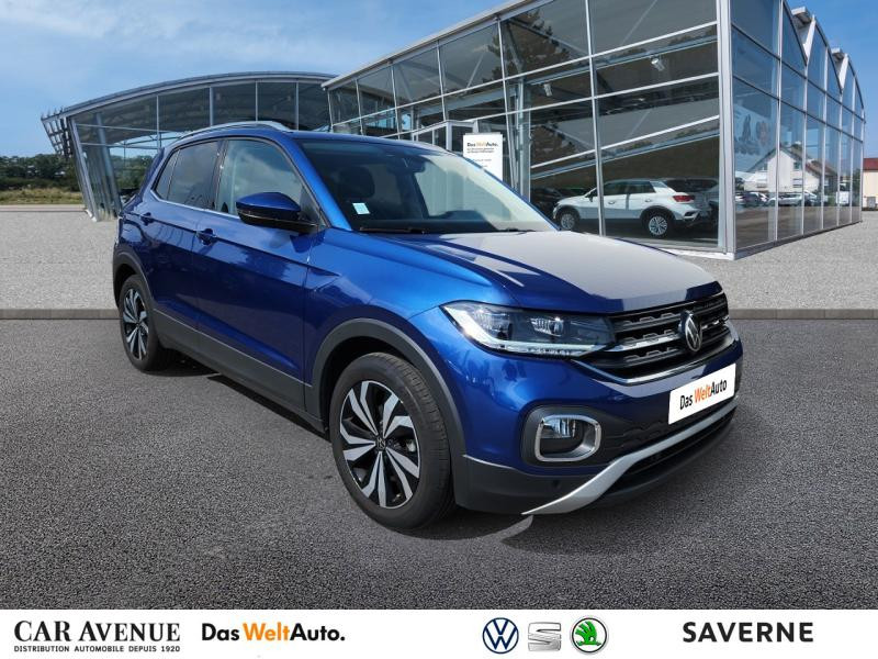 Occasion VOLKSWAGEN T-Cross 1.0 TSI 110 Style DSG7 / GPS / Caméra / Sièges Chauffants / Feux LED / Keyless 2022 Bleu Récif métallisée 24989 € à Saverne
