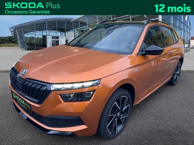 Used SKODA Kamiq 1.0 TSI 110 Ch Monte-Carlo DSG7 / Caméra / GPS / Toit Panoramique / Sièges chauffant / Volant 2023 Orange Phoenix métallisé premium € 22989 in Sarrebourg