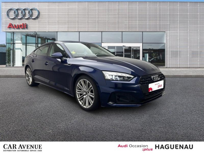 Occasion AUDI A5 Sportback 40 TDI 204 Avus S tronic 7 / Cuir Alcantara / Virtual Cockpit / GPS MMI / Feux Matrix L 2021 Bleu Navarre métallisé 33989 € à Haguenau