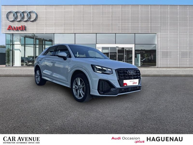 Occasion AUDI Q2 35 TDI 150 S line S tronic 7 Matrix led sièges avant chauffants audi smartphone pack esthetique n 2023 Blanc Glacier métallisé 34989 € à Haguenau