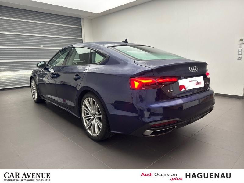 Occasion AUDI A5 Sportback 40 TDI 204 Avus S tronic 7 / Cuir Alcantara / Virtual Cockpit / GPS MMI / Feux Matrix L 2021 Bleu Navarre métallisé 33989 € à Haguenau