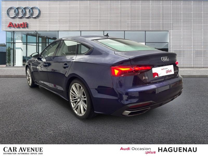 Occasion AUDI A5 Sportback 40 TDI 204 Avus S tronic 7 / Cuir Alcantara / Virtual Cockpit / GPS MMI / Feux Matrix L 2021 Bleu Navarre métallisé 33989 € à Haguenau