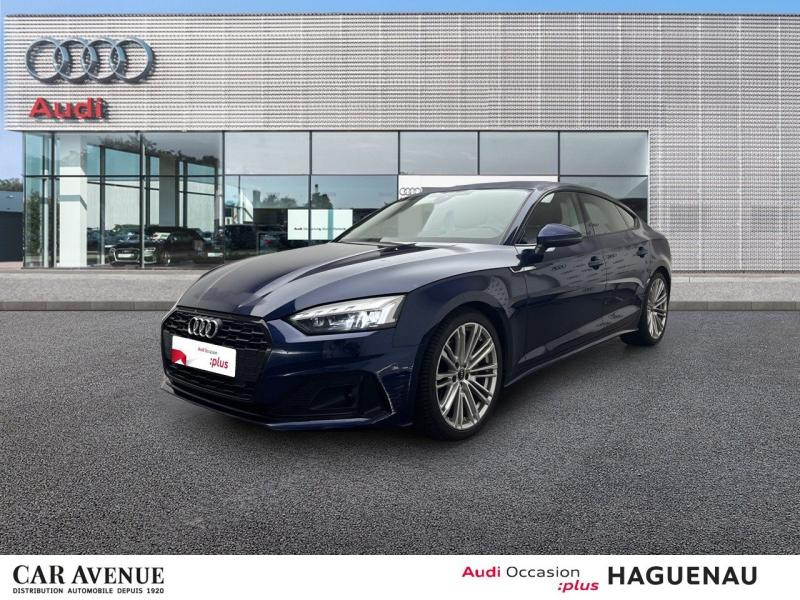 Occasion AUDI A5 Sportback 40 TDI 204 Avus S tronic 7 / Cuir Alcantara / Virtual Cockpit / GPS MMI / Feux Matrix L 2021 Bleu Navarre métallisé 33989 € à Haguenau