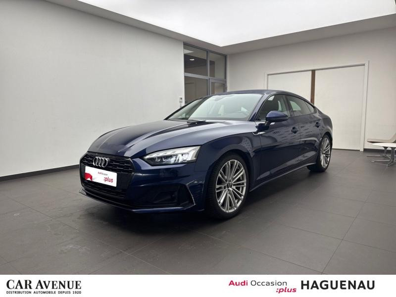 Occasion AUDI A5 Sportback 40 TDI 204 Avus S tronic 7 / Cuir Alcantara / Virtual Cockpit / GPS MMI / Feux Matrix L 2021 Bleu Navarre métallisé 33989 € à Haguenau